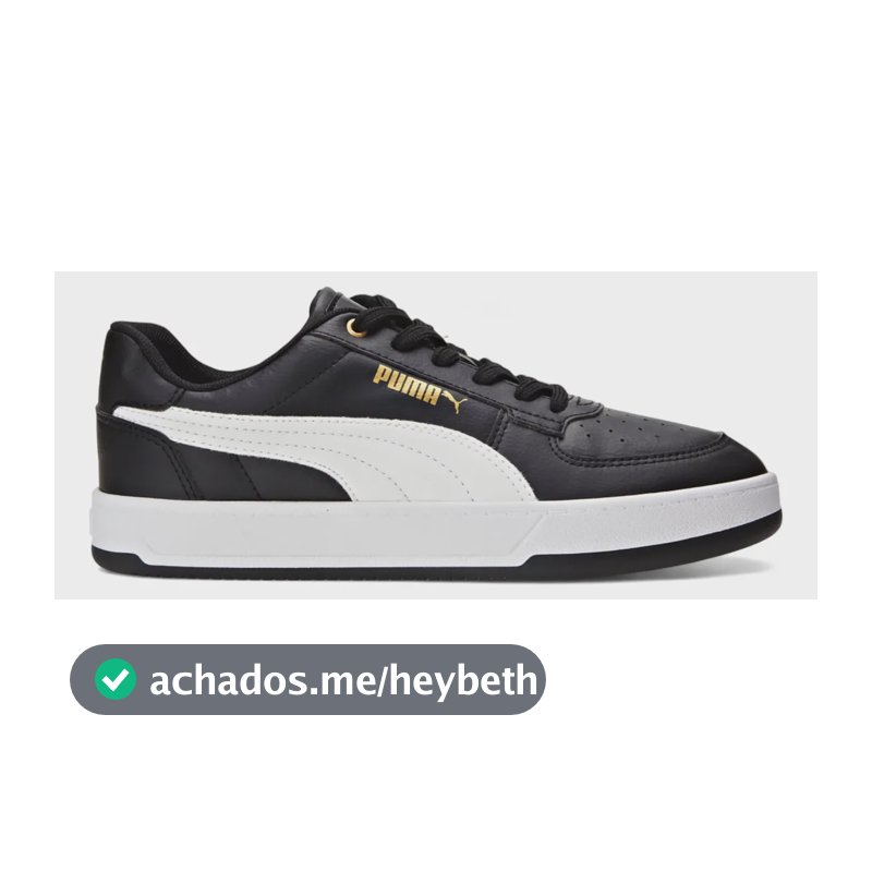 Tênis Feminino Caven 2.0 Puma Puma Black-puma White-gold Liso 37 Br