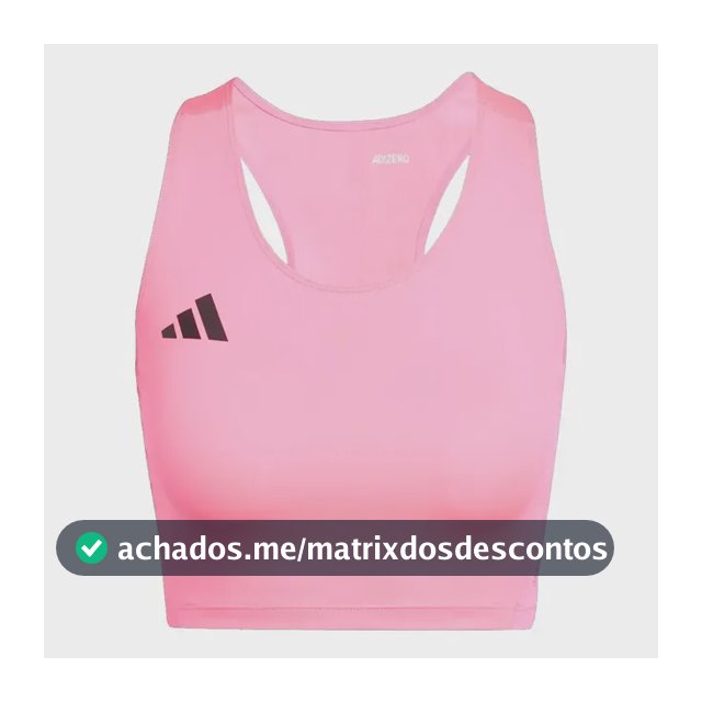 Top adidas Cropped Adizero Feminino - Original Rosa Liso M