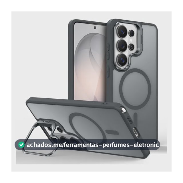 Capa Para Galaxy S24 Ultra Anti Impacto E Suporte Retrátil Preto Micro-mate