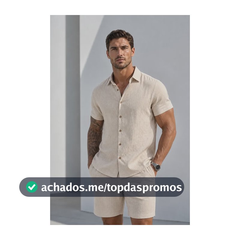 Camisa Manga Curta Viscose Old Money Confortavel Bege Liso M