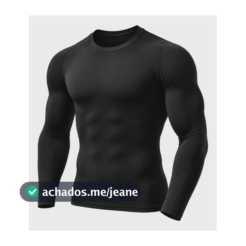 Camiseta Térmica Segunda Pele Proteção Uv Original Premium Preta G