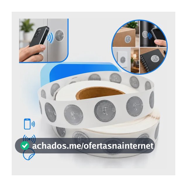 Kit 50 Tag Nfc 13,56mhz Etiqueta De Leitura Regravável Ntag