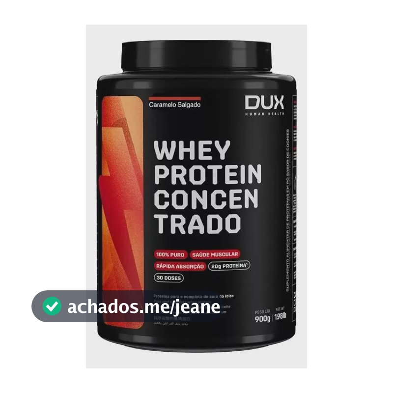 Whey Protein Concentrado Dux de Caramelo Salgado, 900g