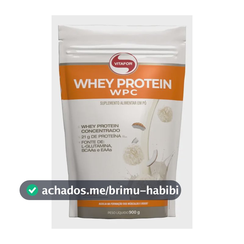 Whey Protein WPC Beijinho 900g Vitafor