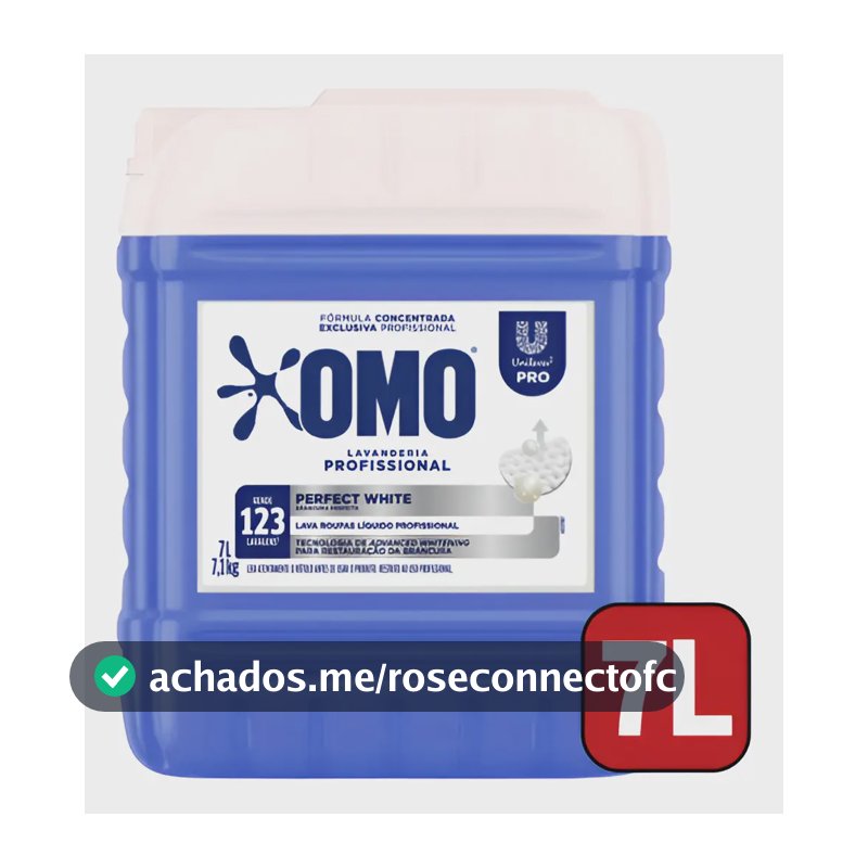 Sabão Líquido Omo Lava Roupas + Brancas Perfect White 7l