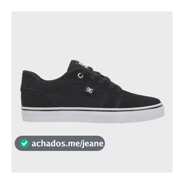 Tênis Dc Shoes Anvil La Black White
