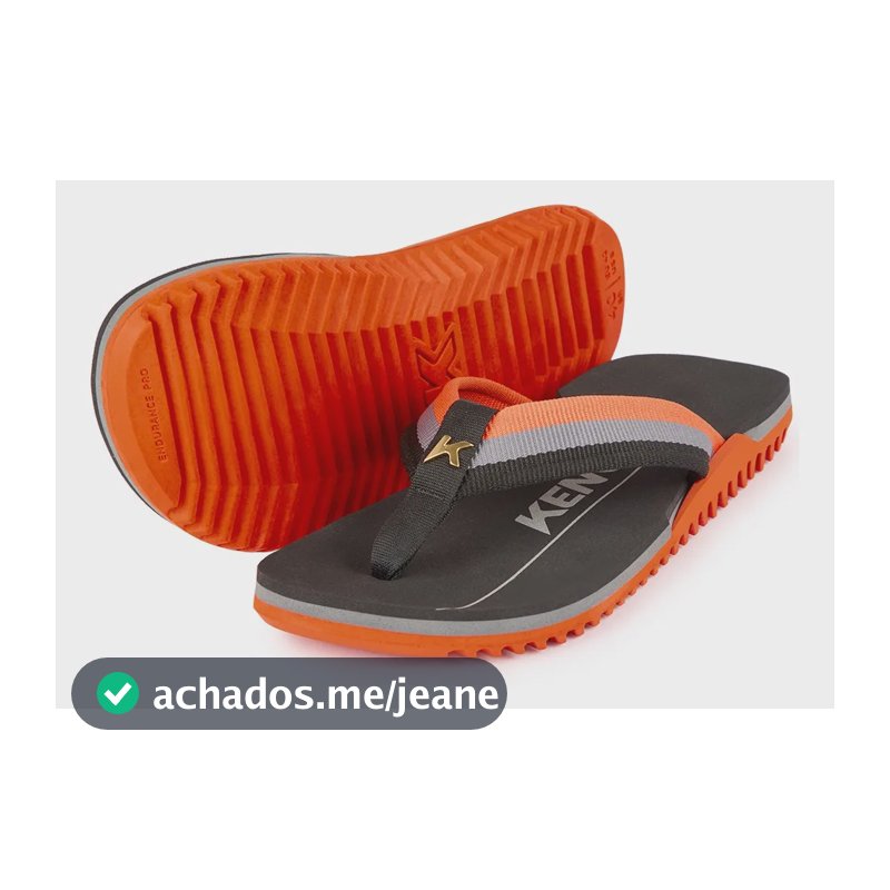 Sandália Kenner Unissex Nk6 Pro Laranja K/cinza/preto Liso 43
