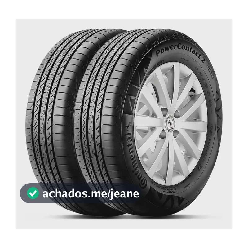 Kit 2 Pneu Continental Aro 16 205/55r16 91v Fr Powercontact2