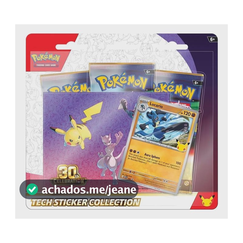 Pokemon Coleção 30 Anos Blister Triplo Lucario Inglês Inglês