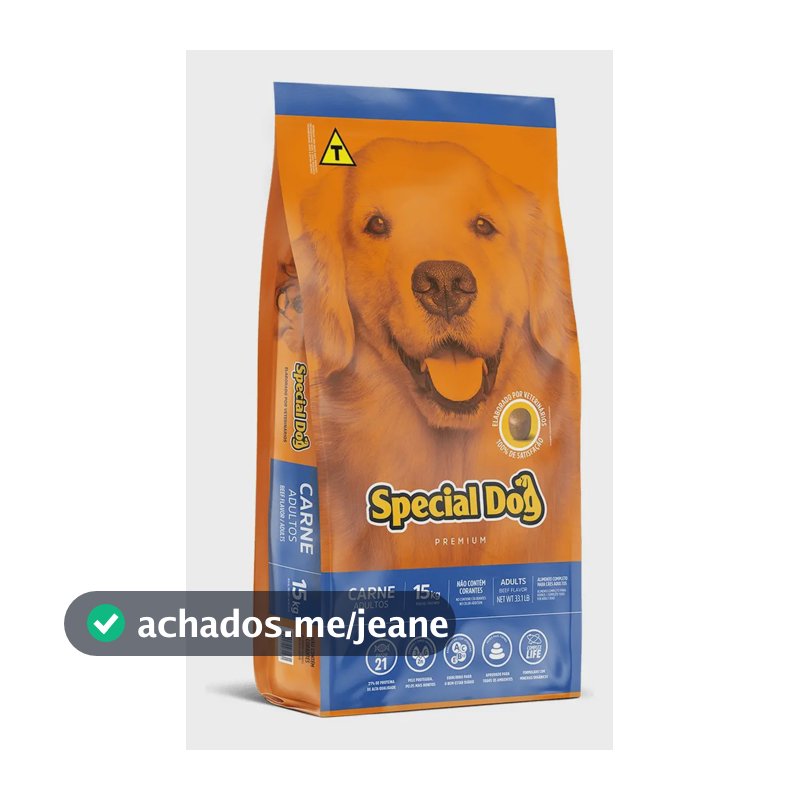 Kit 2un Alimento Cão Adulto Special Dog Sabor Carne 15kg