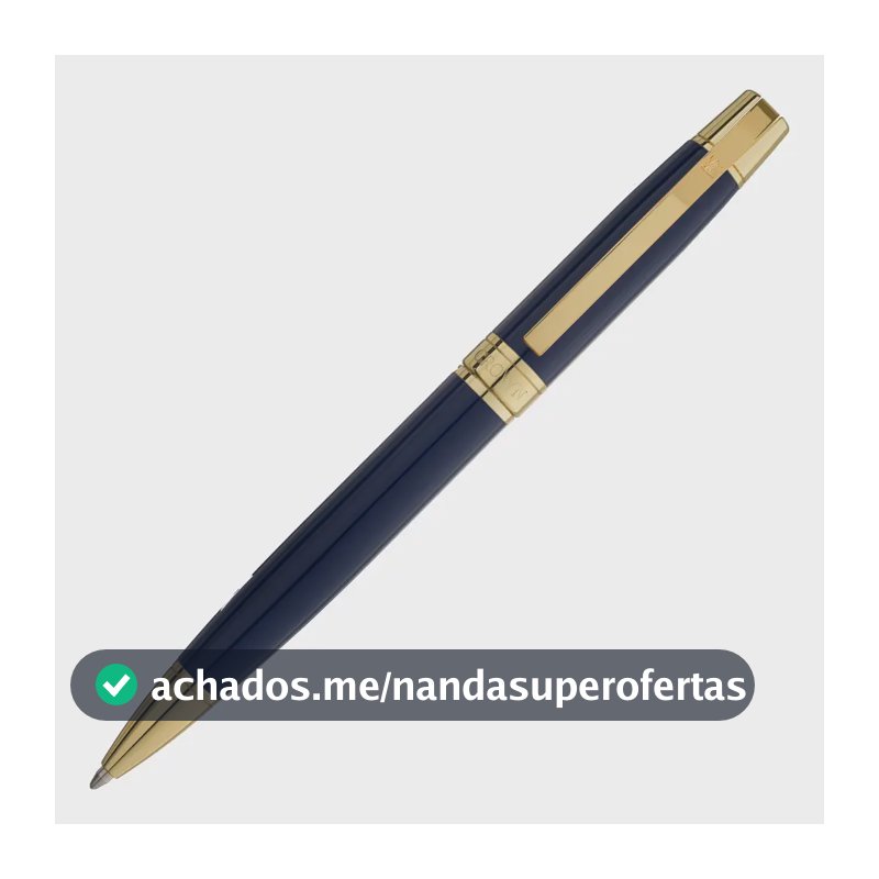 Caneta Esferográfica Crown Master Gold Azul Azul