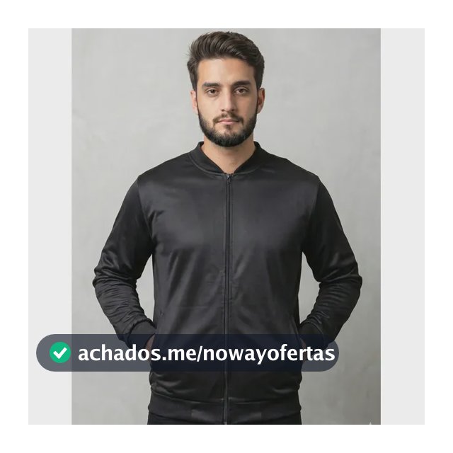 Jaqueta Masculina Bomber Chimpa Com Zíper E Bolsos