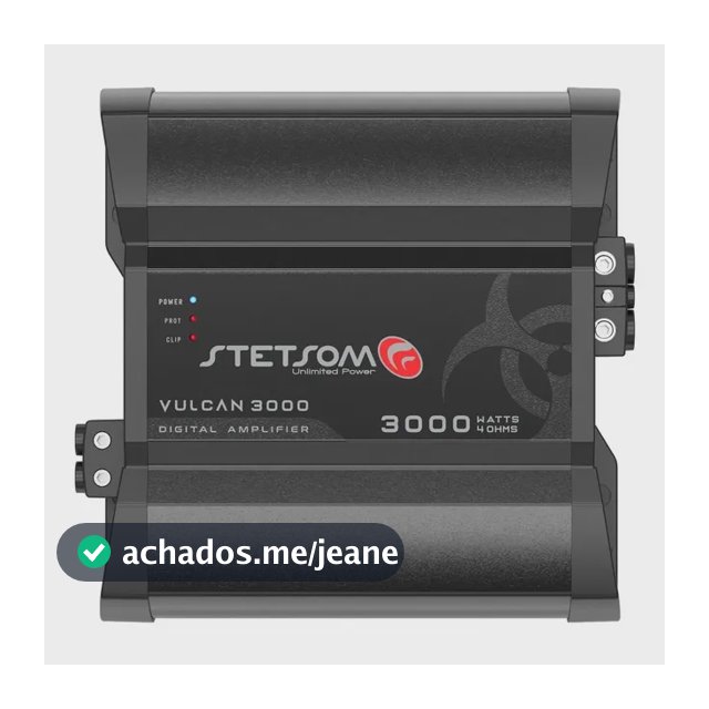 Modulo Amplificador Stetsom Vulcan 3000 4 Ohms 1 Canal 3000w Rms