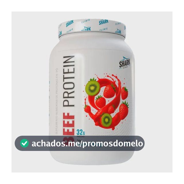 Beef Protein Colageno Hidrolisado Morango Kiwi 900g Shark Morango Kiwi