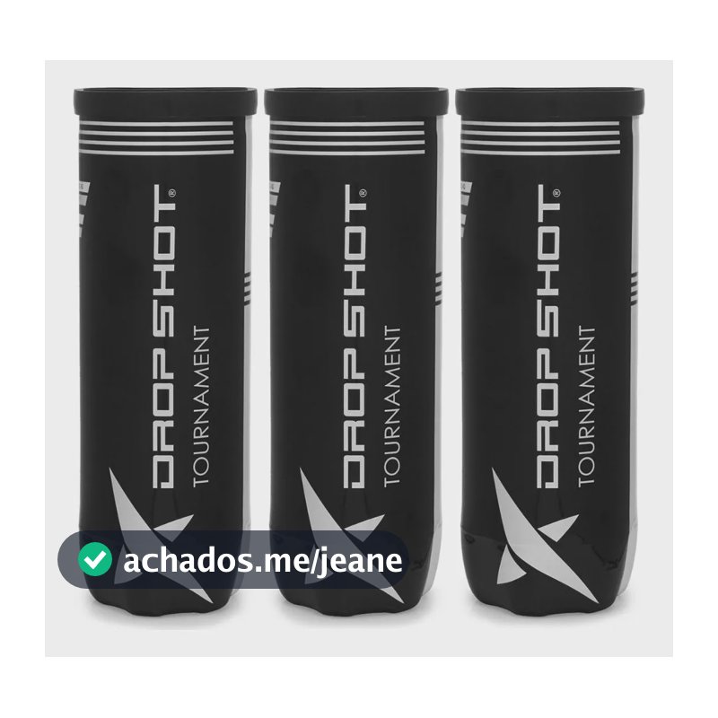 Bola De Padel Drop Shot Tournament Pack Com 03 Tubos Amarelo