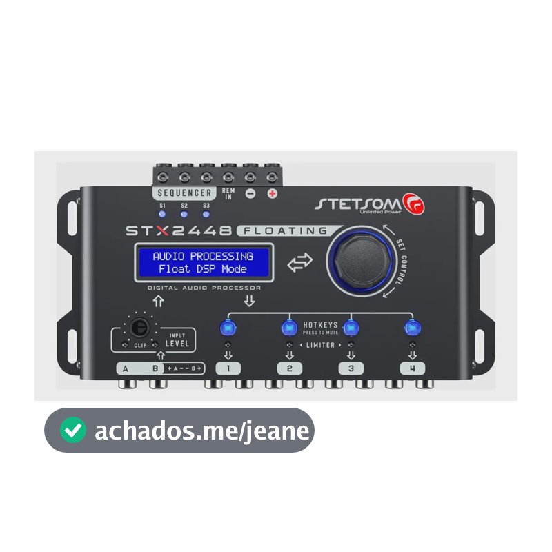 Processador Stetsom Stx2448 Floating Entrada Rca + Fio Top Preto