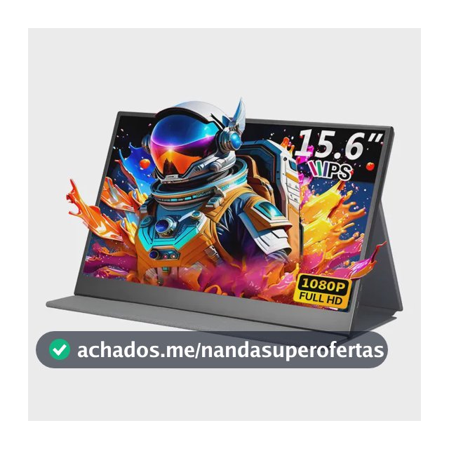 Monitor Portátil Gamer 15.6 Full Hd Ips Usb-c Hdmi Vesa Preto 127/220v