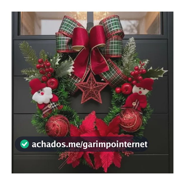 Guirlanda De Natal Papai Noel Decoraçao Natalina 40 Cm
