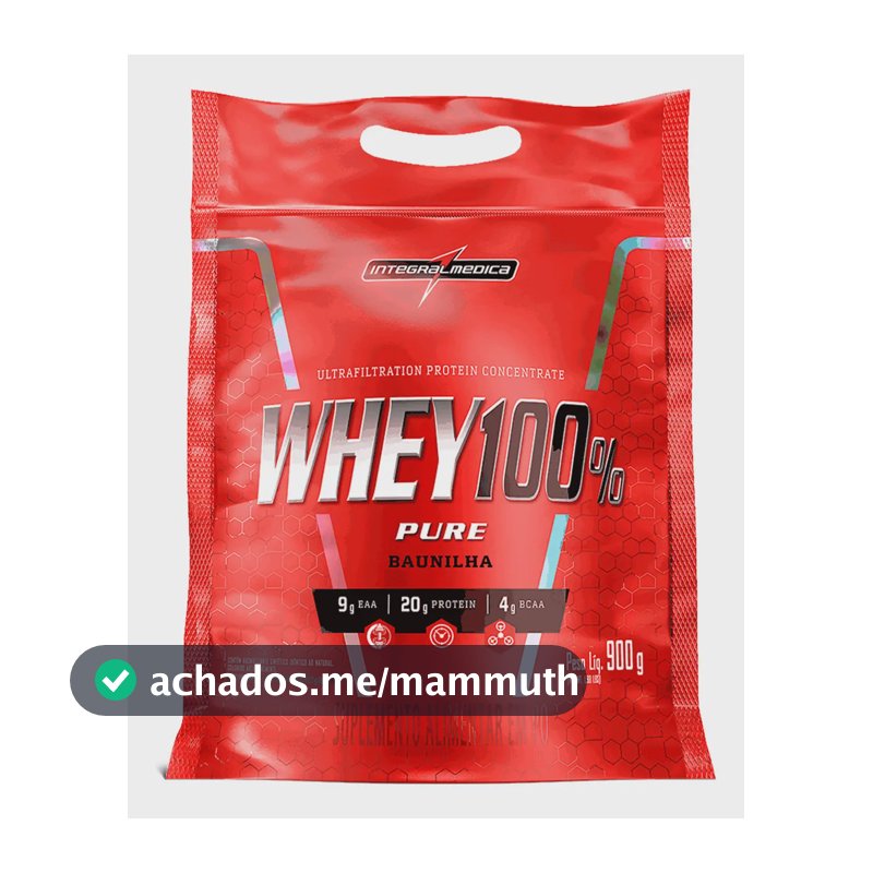 Proteína Integralmédica Whey 100% Pure em pó sabor Baunilha x 900g