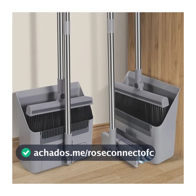 4em1 Kit Vassoura E Pá Multiuso Ajustável Limpeza Piso Pelos