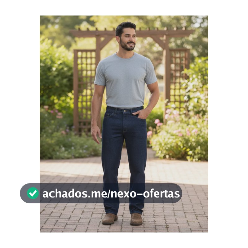 Calça Jeans Masculina Tradicional Básica Corte Reto Mzoco