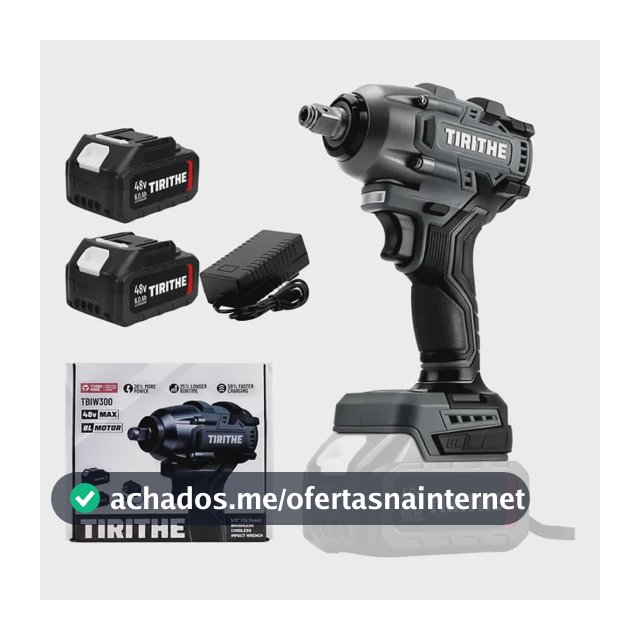 Chave De Impacto Brushless 500nm Com 2 Baterias 48v Cinza-escuro 127/220v