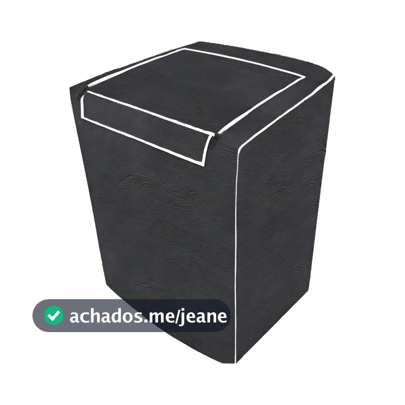 Capa Maquina De Lavar Eletrolux Brastemp 12kg 13kg 15kg 16kg Cor Preto com Ziper G Sao Miguel