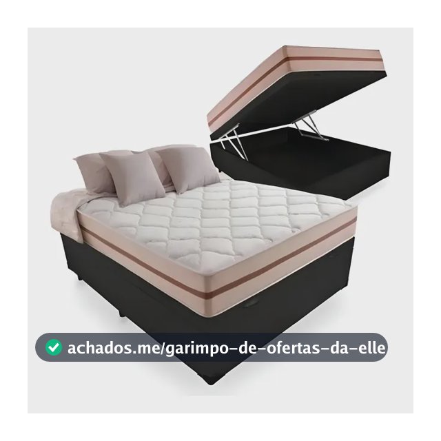 Cama Box Baú Casal Com Colchão Pillow Angel Molas Ensacadas