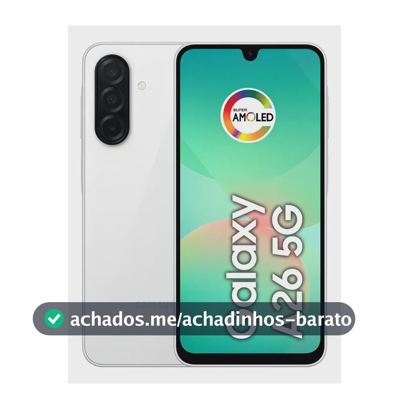 Celular Samsung Galaxy A26 5g 256gb, 8gb Ram, Câmera De 50mp, Ip67, Tela Super Amoled 6.7 , Nfc - Branco