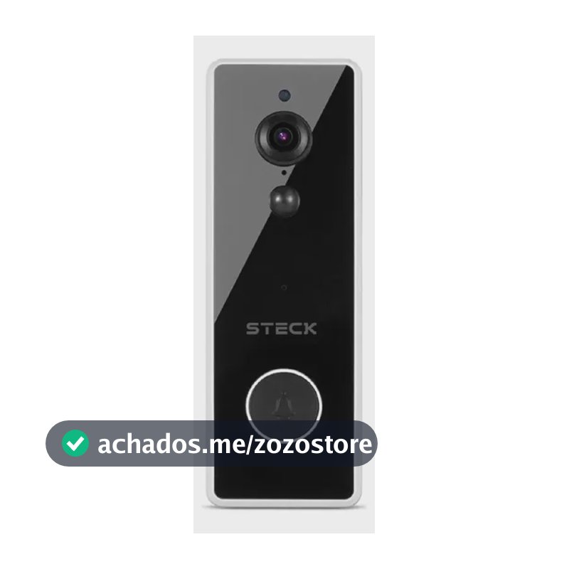 Porteiro Inteligente Com Campainha, Ambiente Conectado Steck Preto/branco 127v