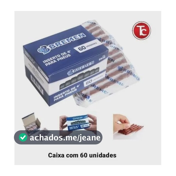 Refil Para Pneu Remendo Macarrão Caixa-60 Pçs - Bremen