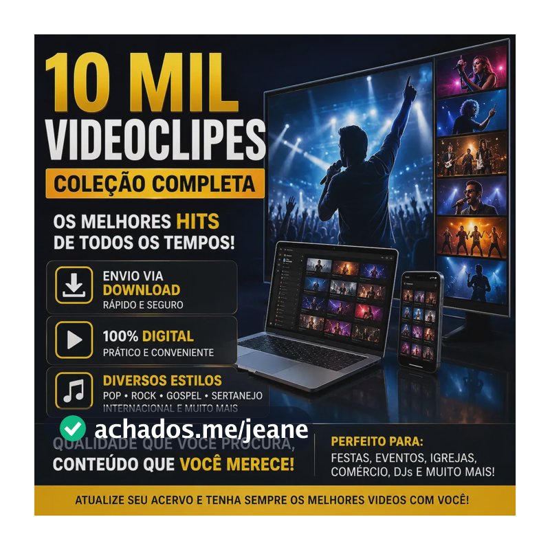 10 Mil Videoclipes Mp4 - Atualizado Edição Limitada