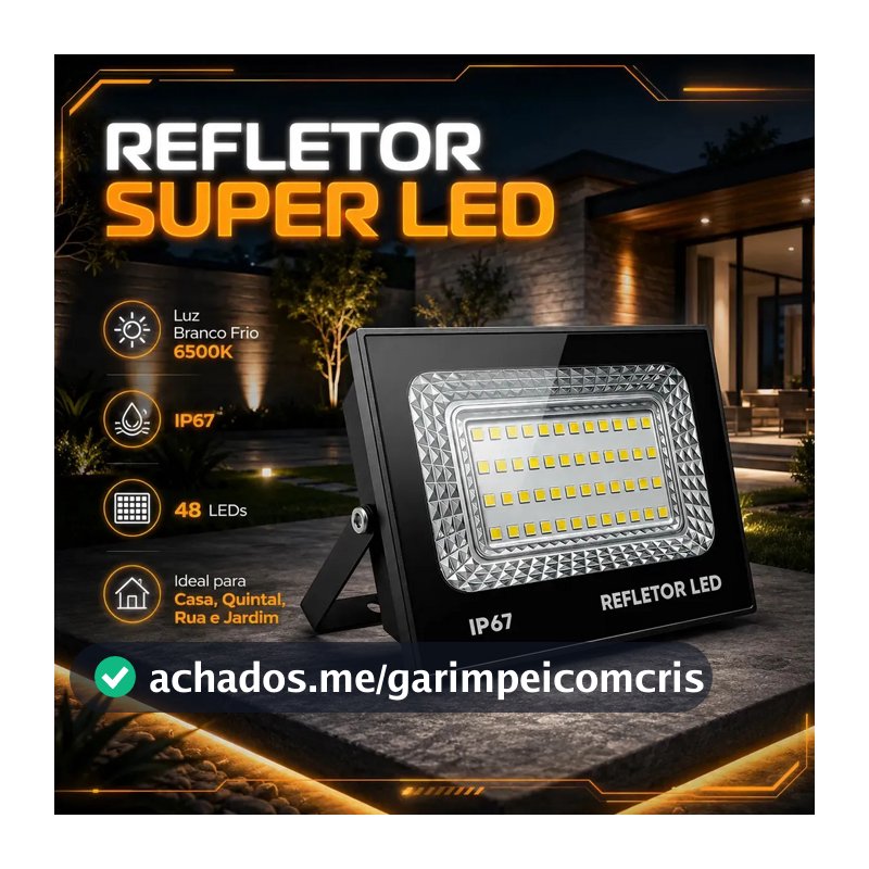 kit 2 Refletor Led 200w Holofote Bivolt Prova D'água Cor Branco Frio 6500k