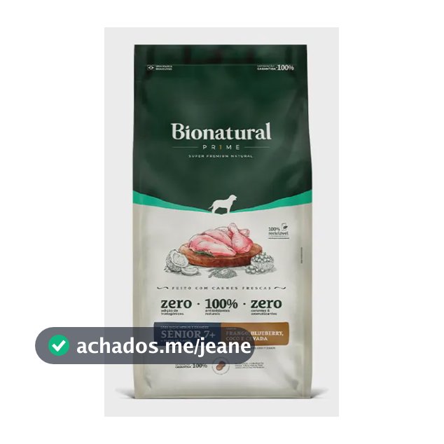 Ração Seca Super Premium Bio Natural Cão Sênior Médio/Grande Frango 15kg