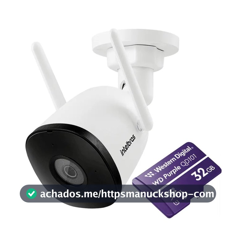 Câmera Inteligente Full HD iM5 SC com MicroSD 32GB Branca Intelbras