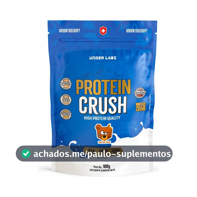 Proteína Under Labz Whey concentrado Crush em pó sabor Doce de leite x 900g