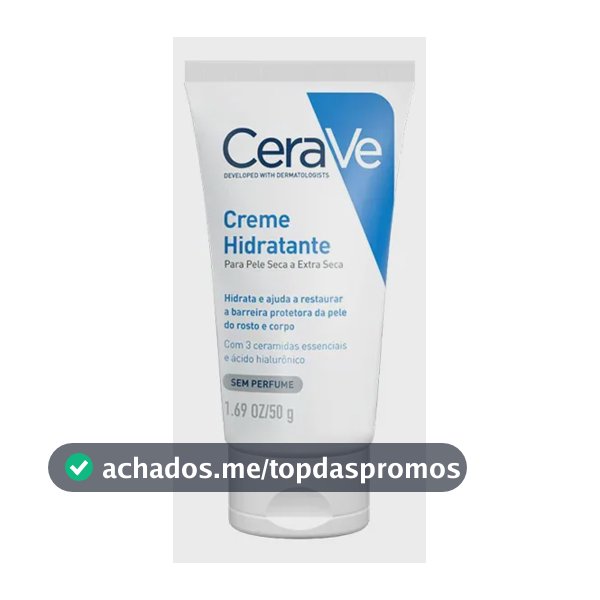 Creme Hidratante Facial Corporal Pele Seca 3 Ceramidas CeraVe 50g