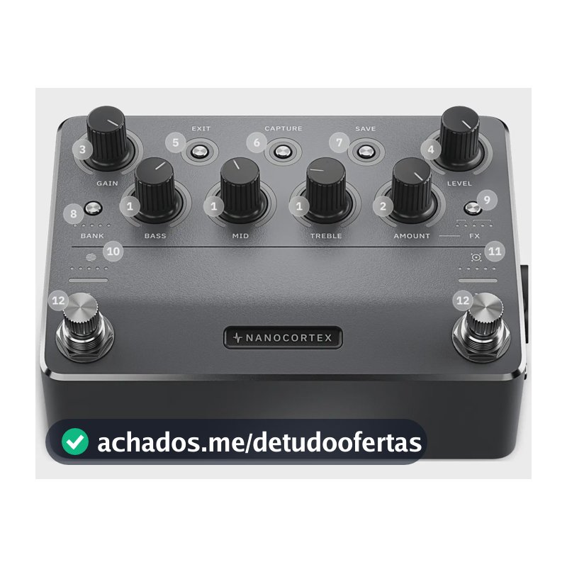 Pedal De Efeito Neural Dsp Nano Cortex Digital Cor Cinza-escuro