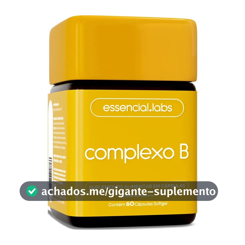 COMPLEXO B - 60 Cápsulas Softgel - Fórmula com Máxima Concentração e Biodisponibilidade