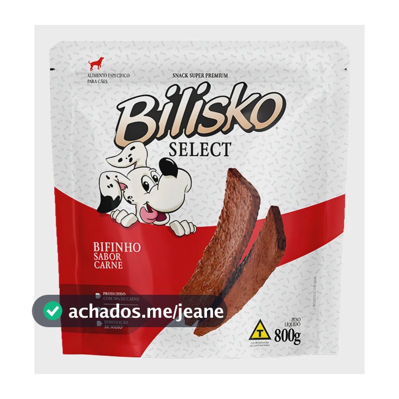 Petisco Bilisko Bifinho de Carne para Cães 800g