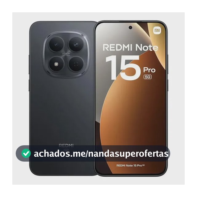 Xiaomi Redmi Note 15 Pro 5g Dual Sim 256gb 8gb Ram Global Preto
