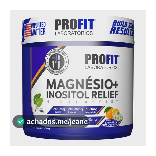 Magnésio Profit em pó sabor Camomila com Laranja x 300g
