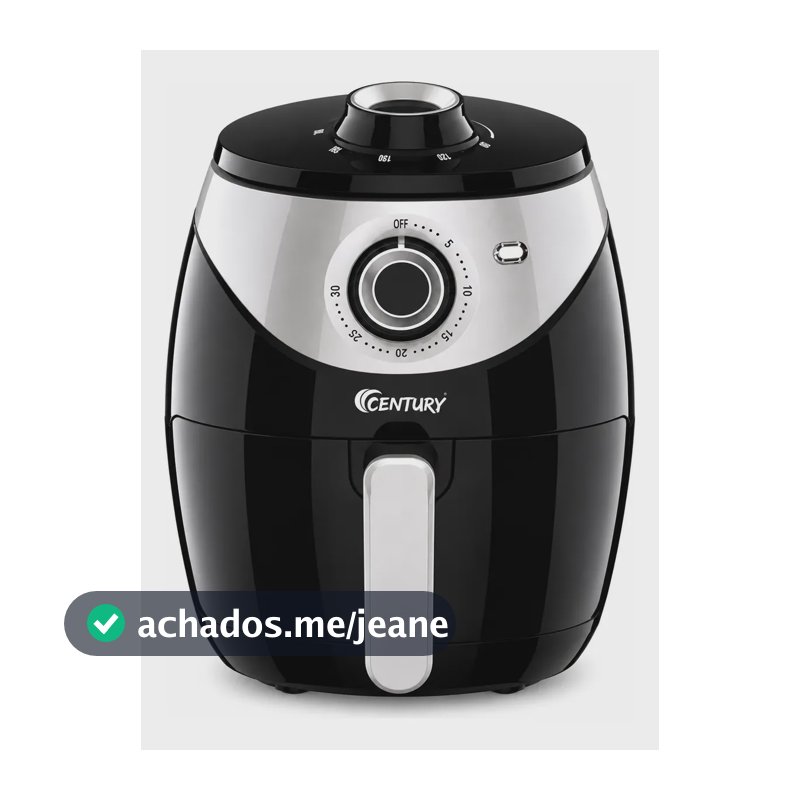 Fritadeira Elétrica Airfryer 1500w Century 127v S/ Oléo 3.8l Preto 127v
