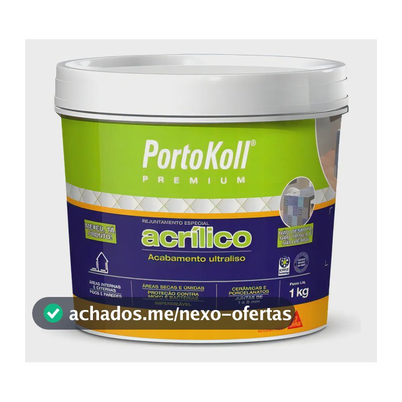 Rejunte Acrílico Premium Portokoll 1 Kg Grafite
