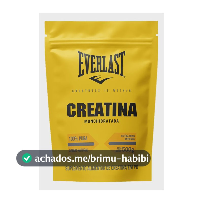 Creatina Monohidratada 500g 100% Pura - Everlast