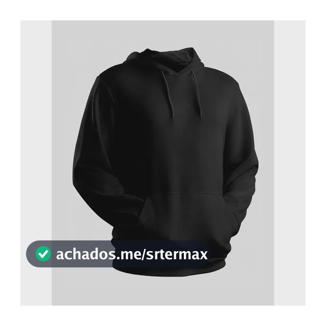 Blusa Moletom Canguru Liso Básico Premium Várias Cores M Preto