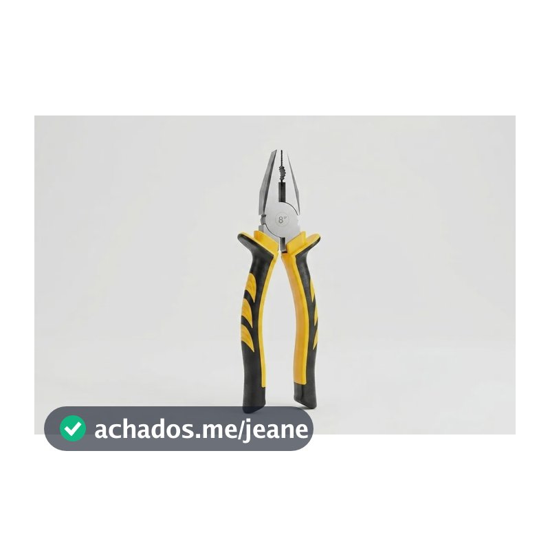 Alicate Universal 8  Cabo Emborrachado Amarelo