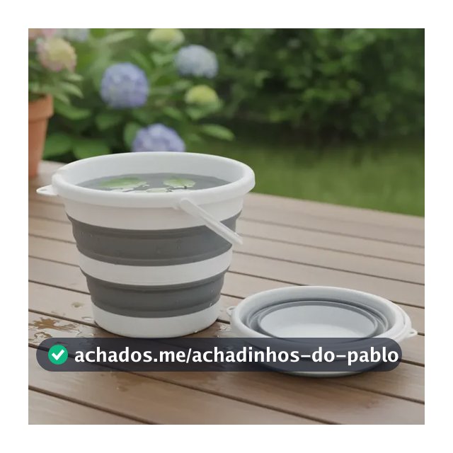 Balde Dobrável Retrátil 10 Litros Silicone Dobra Grande Cores Sortidas Lavanderia Casa Recipiente