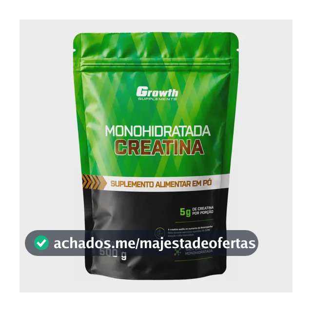 Creatina Monohidratada 500g Pouch - Growth Supplements Sem Sabor
