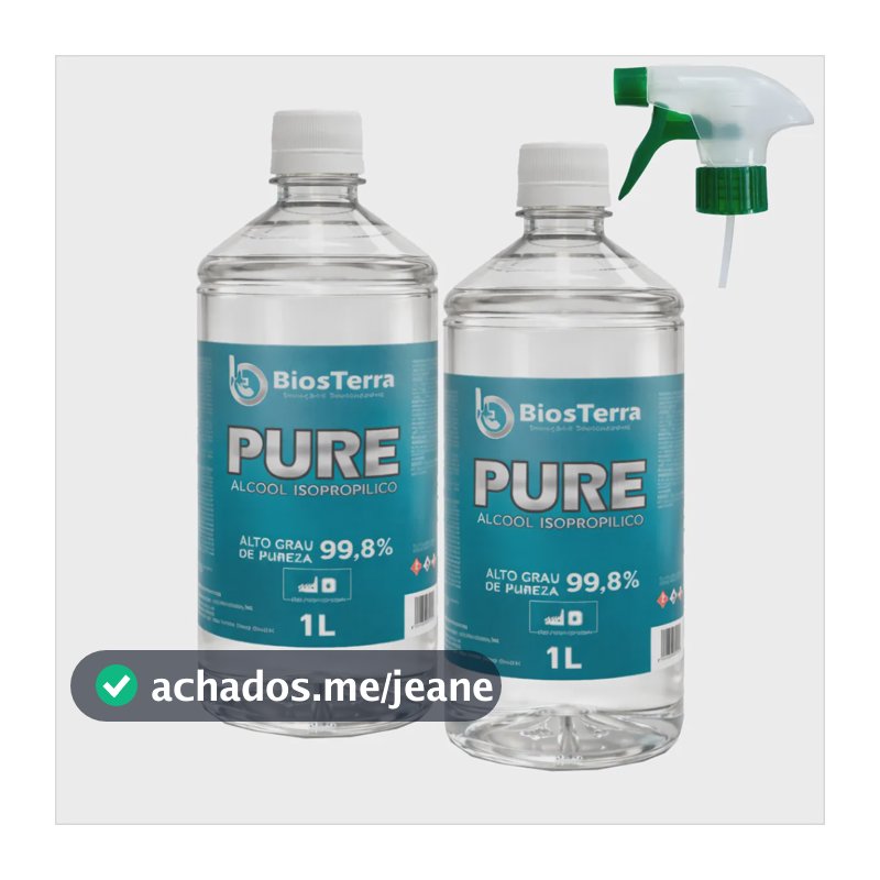 Kit Álcool Isopropílico 2x1l 99,8% | Limpeza Sem Resíduos